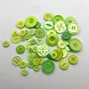 Custom Assorted Green Colored Buttons Clear Plastic Buttons for Clothes