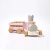 Nursery Gift Pull Train Blocks wooden toys