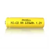 PKCELL industrial package ni cd battery aa 600mAh 1.2v ni-cd rechargeable battery