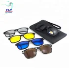 Colourful Ultra-light Men Women Magnetic Eyewear Eyeglass Frames TR90 Optical Glasses Frame Polarized Clip on sunglasses