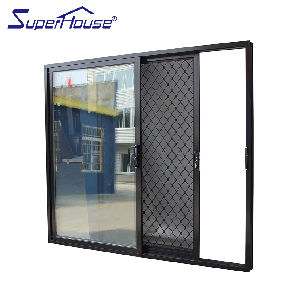 Superhouse Aluminium Automatic Sliding Patio Door With Fly Screen