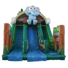 Popular newest funny big inflatable bouncer house,1000 ft slip n slide inflatable slide city