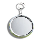 Creative circular cartoon metal chain pocket mirror custom metal portable cosmetic mirror