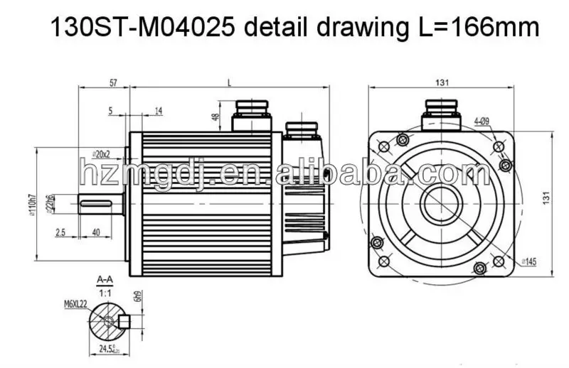 130ST-M04025 detail drawing