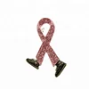 Pink Breast Cancer Awareness Ribbon Walk Fundraiser Enamel brooch