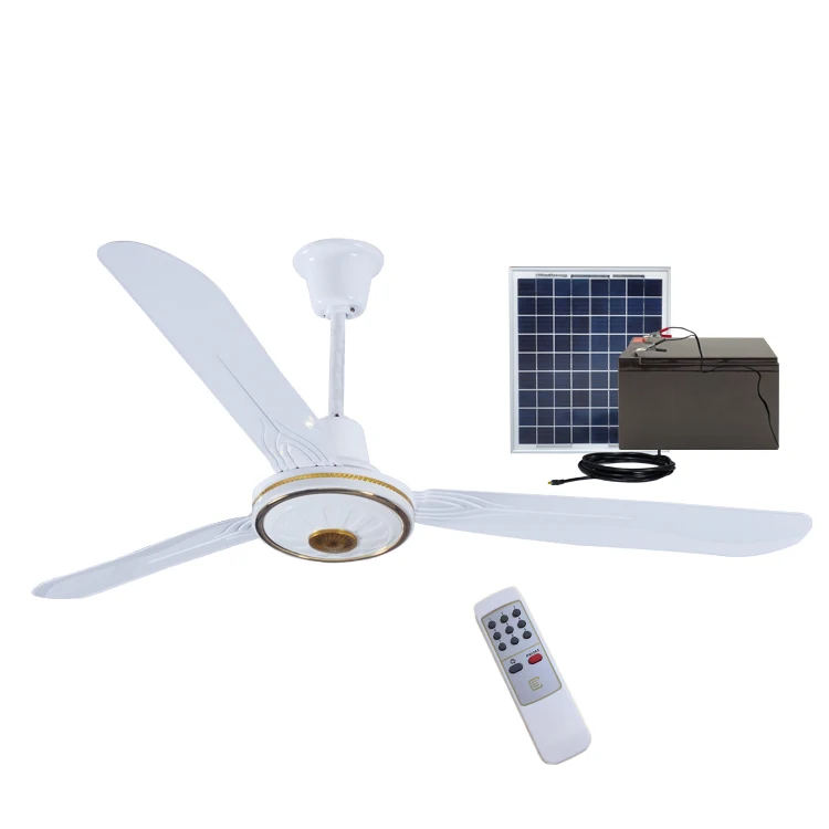 National Energy Saving 12v Dc Motor Solar Powered Ceiling Fan