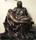 Hand-made famous copper pieta statues the mourning of christ jesus sculpture