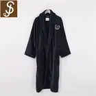 Own Design Bath Robes Coral Fleece Kimono Collar Bathrobe