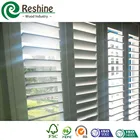 Classic white PVC plantation window louver shutter