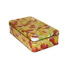 Rectangular tin box with LOGO embossing for chocolate packing