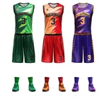 卸売ユニークなカスタム最新空白バスケットボールジャージデザイン男性の抗しわノースリーブバスケットボールスポーツウェア