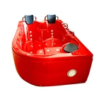HS-B280X bath tub surround double whirlpool bathtub with seat