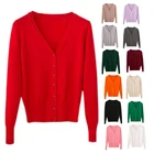 Fashion Ladies Cardigan Casual Sweet Crochet Knitted Tops Long Sleeve Thin Spring Autumn Sweater Cardigans
