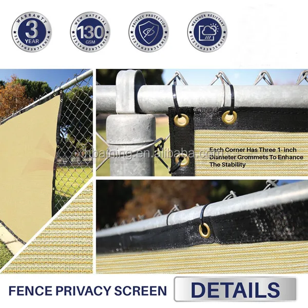 Construction yard work privacy windscreen fence netting