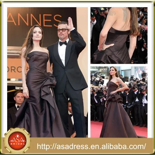 moda cn01 Angelina Jolie Cannes 2015 abiti da sera celebrità abiti tappeto rosso