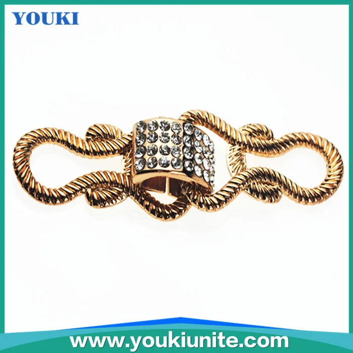 Rhionestone Gold Color Shoe Accessories Shoe