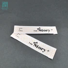 Factory custom woven printed private clothing neck label for polo shirt