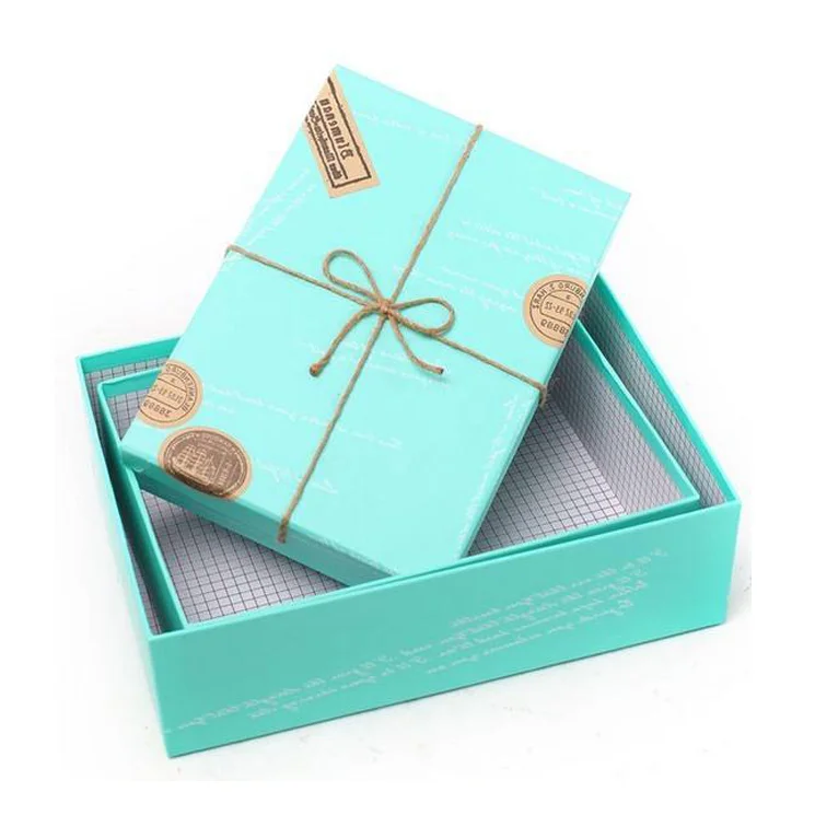 factory custom made gift packaging paper hardbound compartment