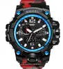 Smael 1545 Fashion LED Digital & Quartz Mens Watch Luxury Branded Military Waterproof Diving Sport Wristwatch for Men relojes
