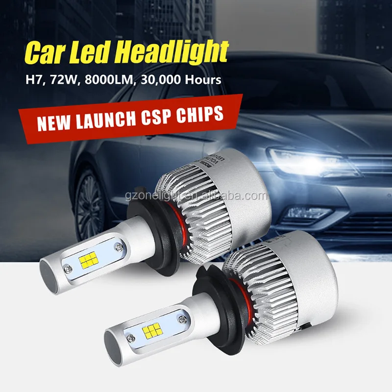 S2 72W 8000LM CSP car led headlamp