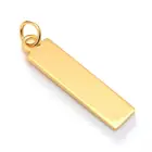 Custom Brand Logo Name Metal Tag Rectangle Charms Pendant Stainless Steel Blank Dog Tag