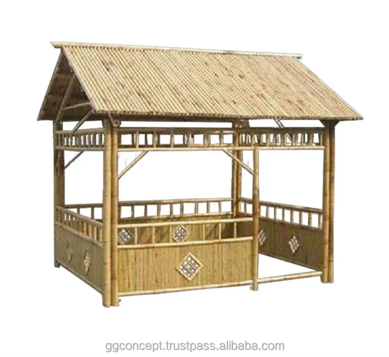 natural garden bamboo gazebo and house/bamboo house/bamboo