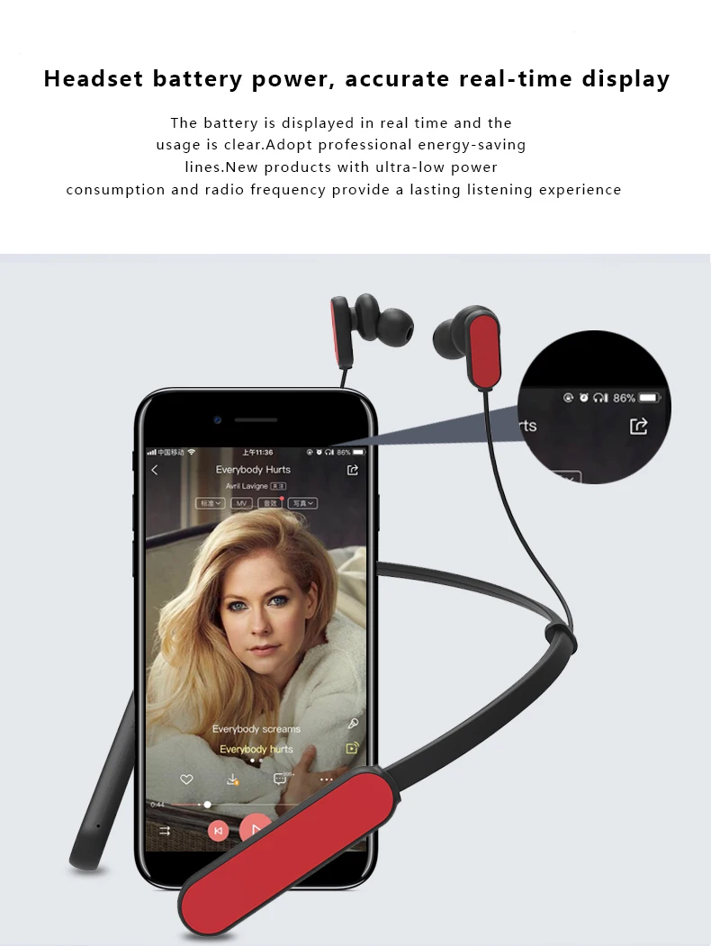 2019 new headset Alert function with Vibration X3 Neckband headphones Wireless Stereo Wireless Earphone For Music Play - ANKUX.COM