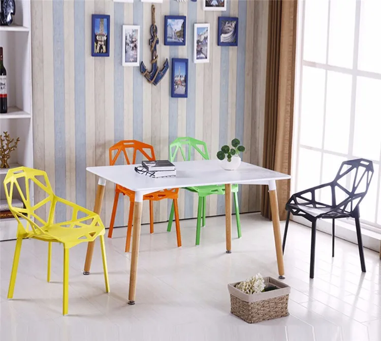 Venta al por mayor colorida moderna apilable comedor sala de estar ... Silla sslon acero plastico mofernas