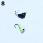 FW-IJ-A001 tungsten ice fishing jigs With Treble Hook Single Hook For Walleye Winter Fishing Lures ice jigging