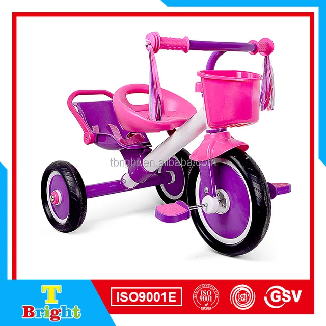 SF-13 Cheap Child Tricycle With Back Seat And EVA Wheels