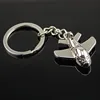 3D planes keychains aircraft shaped key rings for flight company supply Metal Souvenir plane keychains