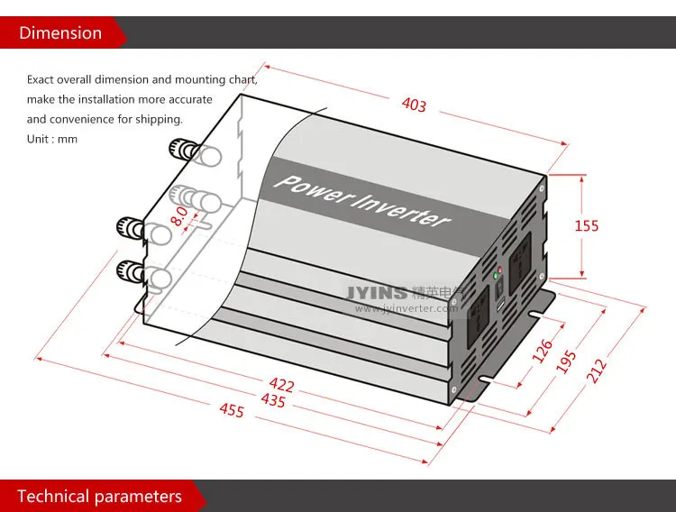 power inverter dc 12v ac 220v 5000w Peak power 10000w