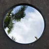 Modern Circle Mirror Black Aluminum Alloy Frame Wall Mirror