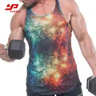 Polyester men sport clothing bodybuilding workout fitness stringer tank top