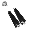 10mm dimension 2020 black anodized aluminum extrusion t slot profile