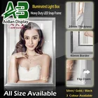 Aluminum led acrylic panel back lighting slim snap lightbox advertising display light box picture frame