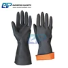 factory wholesale Industrial Use heavy duty Black Rubber Latex Gloves with smooth surface