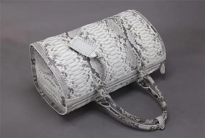 Vintage Design Custom Python Leather Duffle Bags Men Gym Bag for Travelling_8