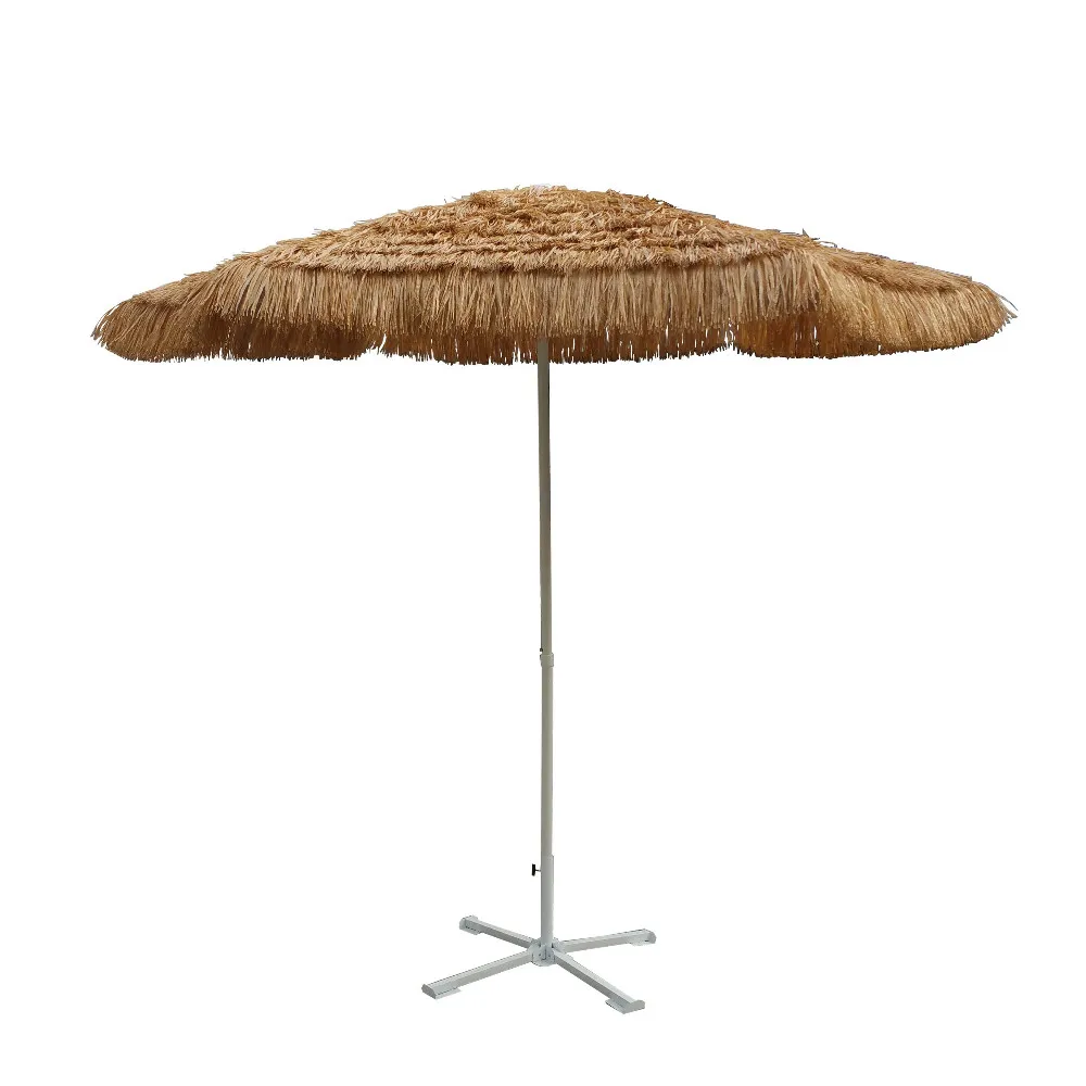 9 feet steel rbis grass parasol umbrella outdoor straw umbrella, View