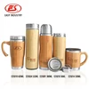 Wholesale BPA free eco friendly bamboo mugs with handle and custom logo