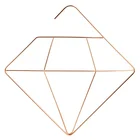 12 days Delivery Cheap Sale Diamond Shape Scarf Display Rose Gold Metal Wire Cloth Hanger