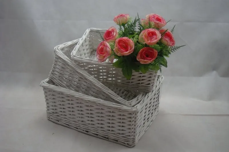new style wicker storage baskets for gift, decoration and