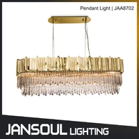 French Rectangular Luxury Gold Contemporary Pendant