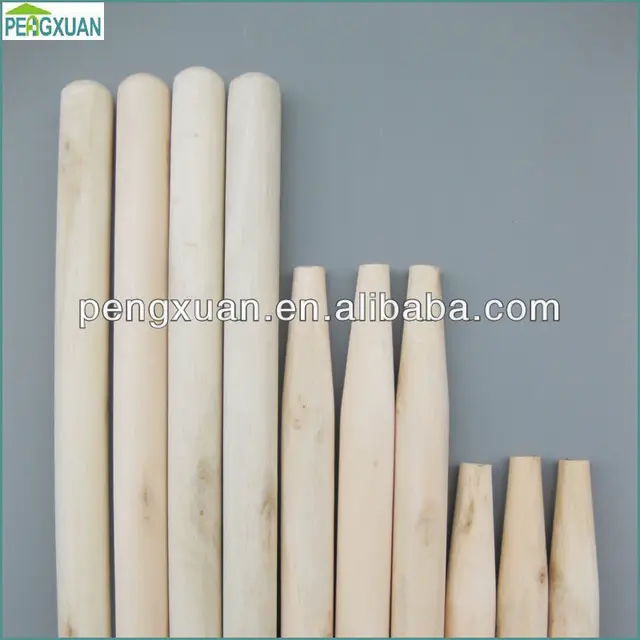 natural wooden pole /stick/ handle with dome end