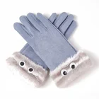 2019 warm fleece wool acrylic blended winter gloves