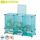 Taiwan manufacturer decoration 6 cube colorful kids pp kindergarten cabinet