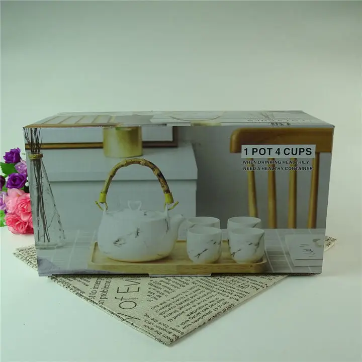 gift box tea pot cup set tea cups and kettle set