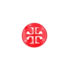 Simple new custom resin acrylic acetate plastic red hollowed round Shoes buckle Accessories Decoration for women ladies