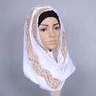 Muslim hijab 100% cotton voile scarf long knitted fox scarf hijab scarf dubai