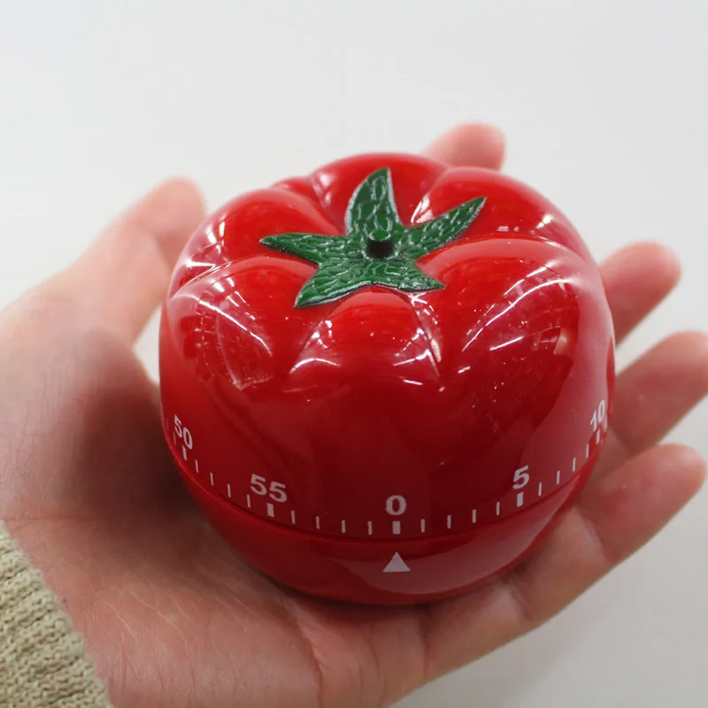 Творческий поворот 60 минут томатный форме кухонный таймер/Новинка механический подсчет Down помидоры стиль приготовления пищи кухня таймер